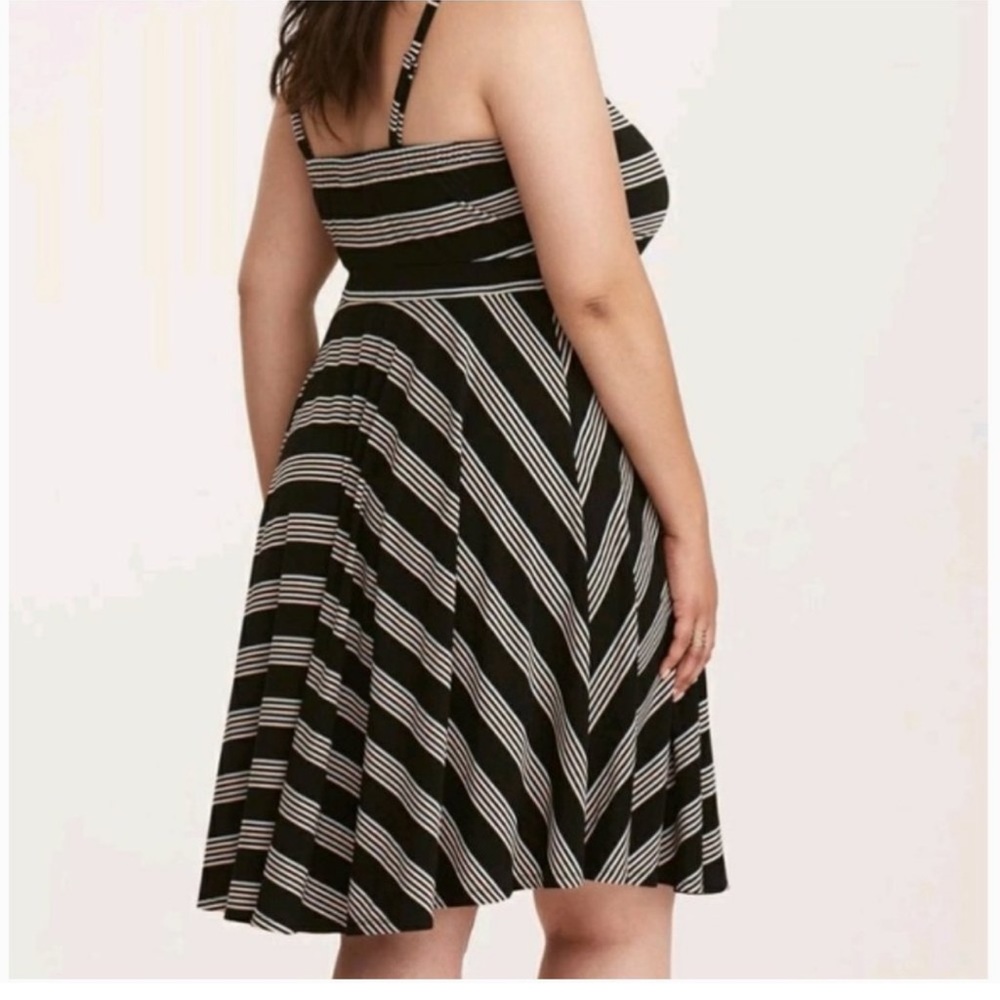 Torrid Striped Knit Skater Dress